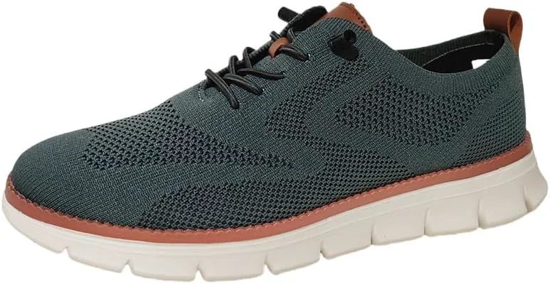 Мужские повседневные туфли Oxfords, деловые сетчатые туфли для ходьбы, модные удобные кроссовки для тенниса и прогулок, шнуровка, дышащие, легкие, с мягкой подошвой, для работы на улице, кроссовки Breeze XDFVC, зеленый