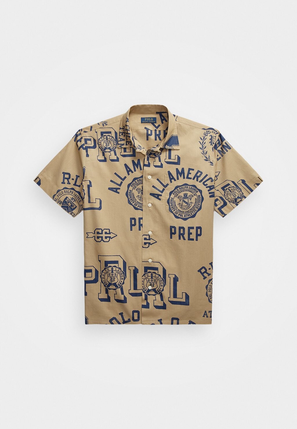 

Рубашка CLASSIC FIT COTTON LINEN CAMP SHIRT Ralph Lauren, бежевый