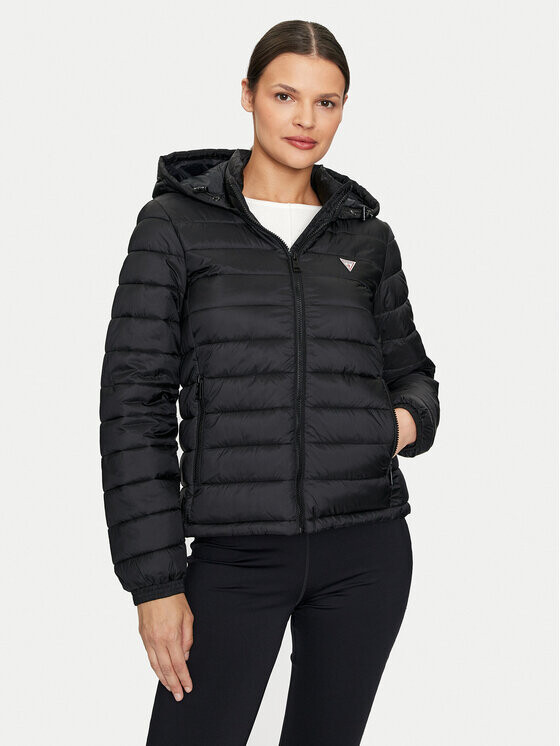 

Пуховик regular fit Guess, черный