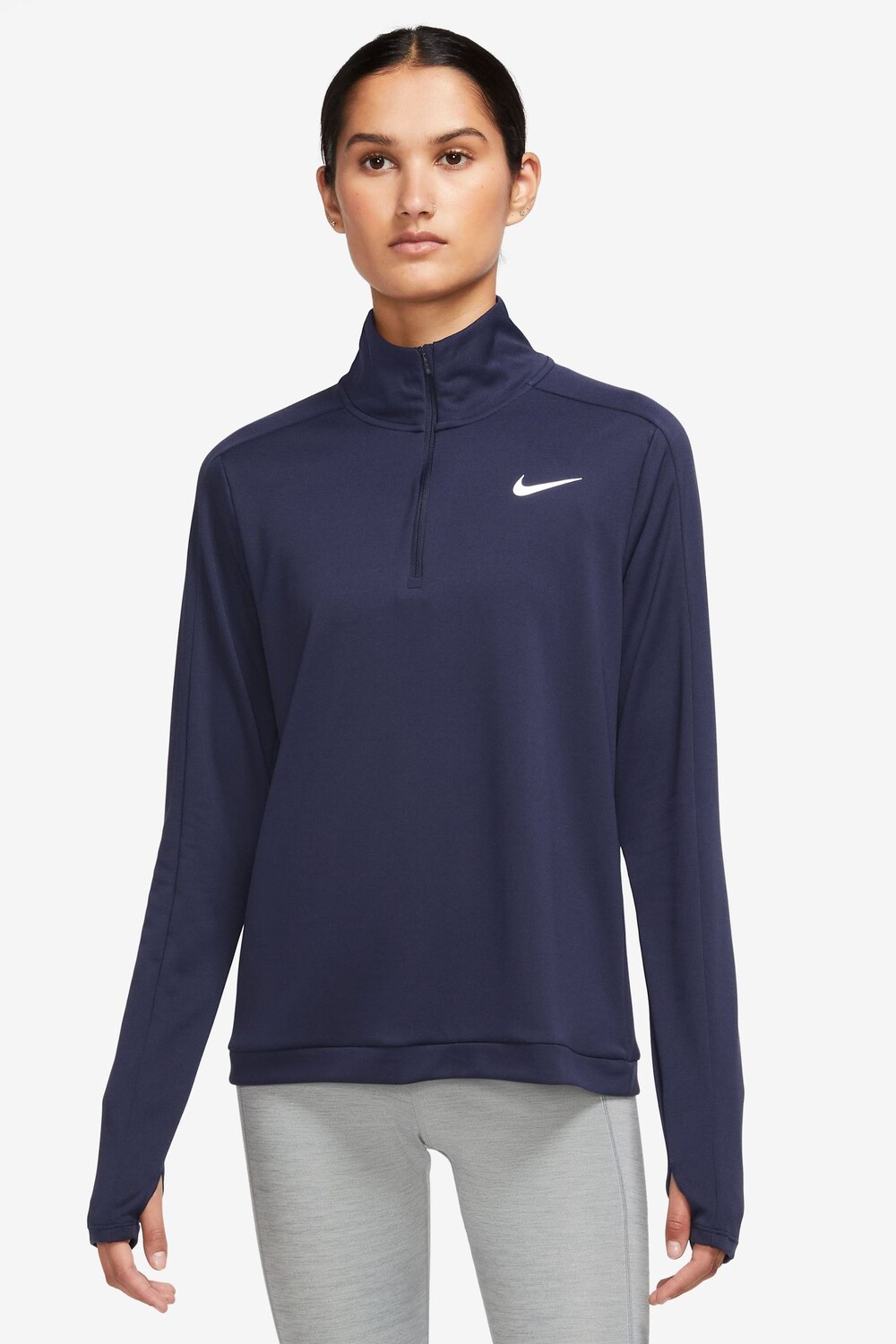

Топ Dri FIT Pacer через голову на короткой молнии Nike, фиолетовый
