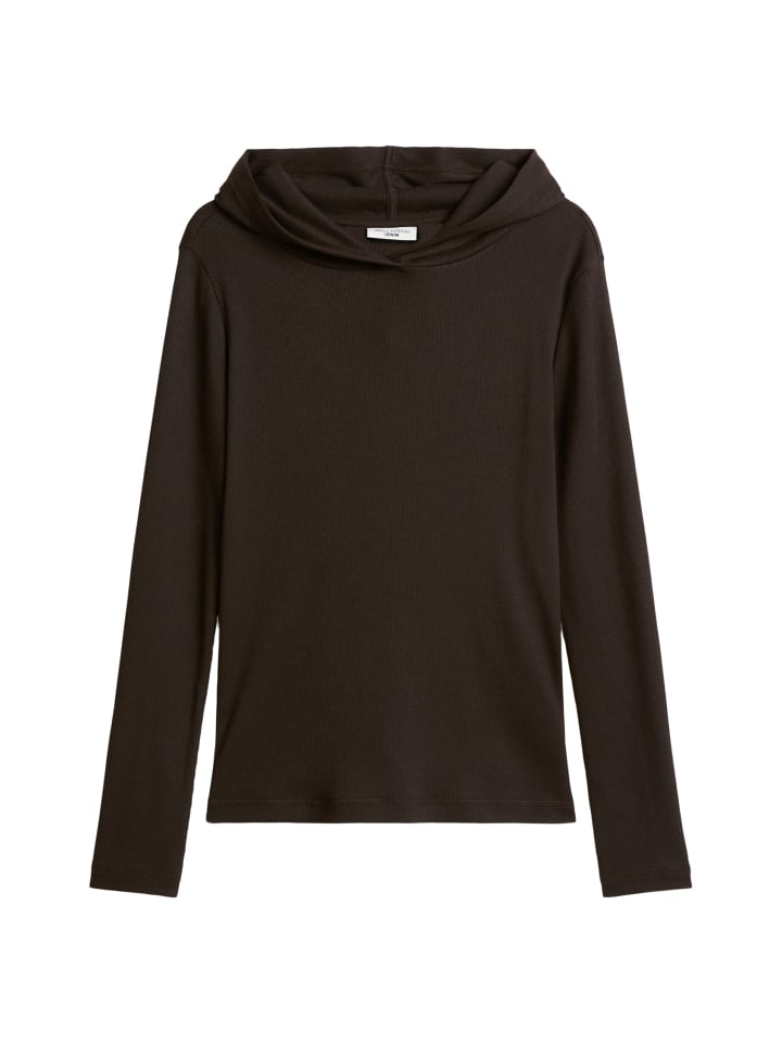 

Marc O'Polo DENIM Худи с длинными рукавами, приталенный крой, цвет черный эспрессо