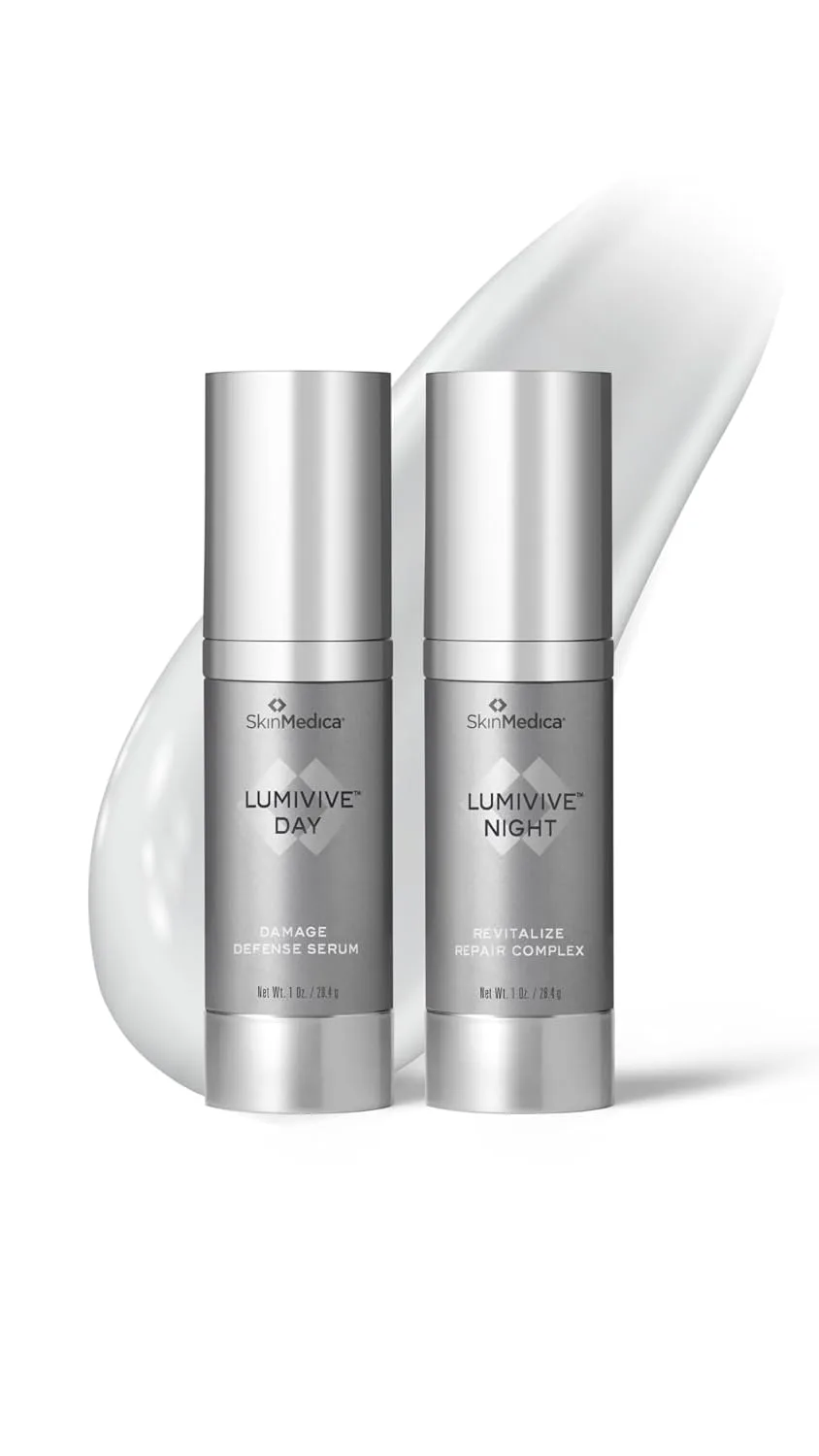 Система SkinMedica Lumivive Day & Night - ваш незаменимый набор для ухода за кожей с сыворотками и омолаживающим эффектом, обеспечивающий сияющую красоту.