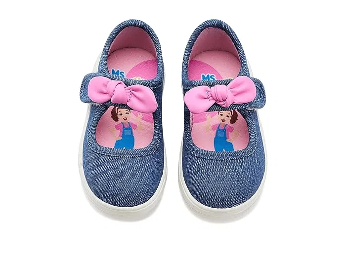 Кроссовки с бантом Ms Rachel Hi Friends Mary Jane Stride Rite, Denim — фото 3