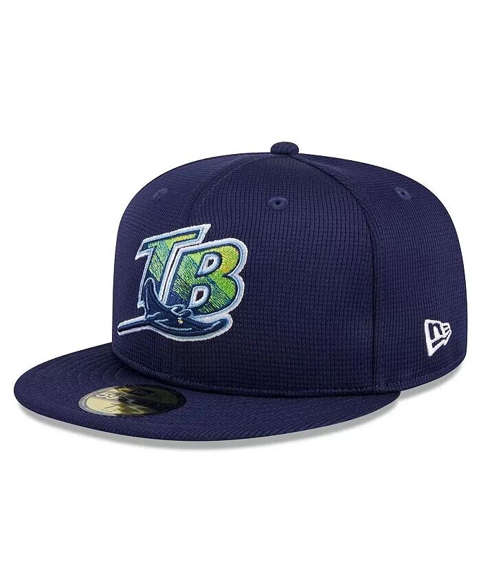 

Мужская темно-синяя кепка Tampa Bay Rays 2024 Batting Practice 59FIFTY New Era, синий