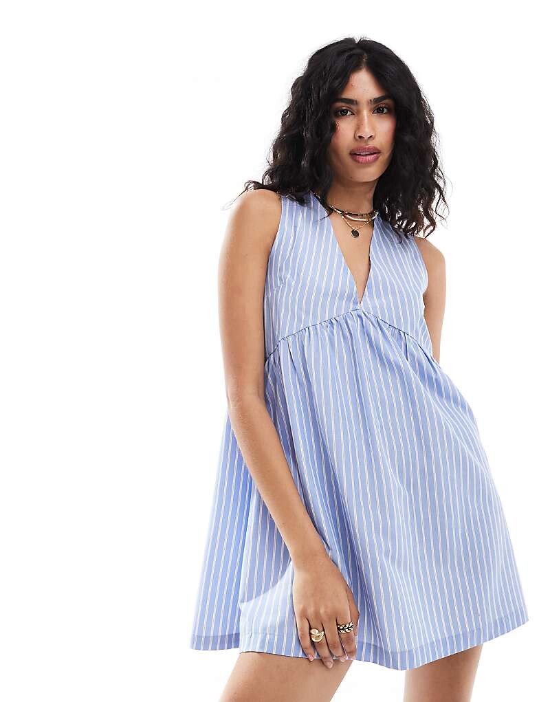 

ASOS DESIGN – Полосатое мини-платье А-силуэта
