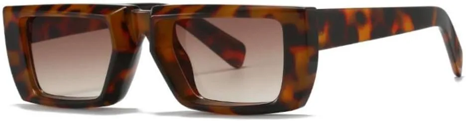 

Маленькие солнцезащитные очки для женщин, модный тренд, стимпанк, мужские винтажные роскошные прямоугольные солнцезащитные очки в стиле панк DSXLY, K-c14-leopard Tea