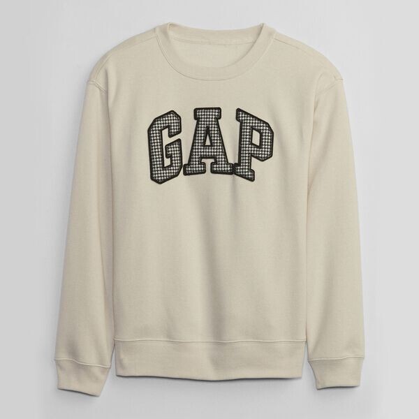 

Свитшот с круглым вырезом и вышитым логотипом Gap, белый