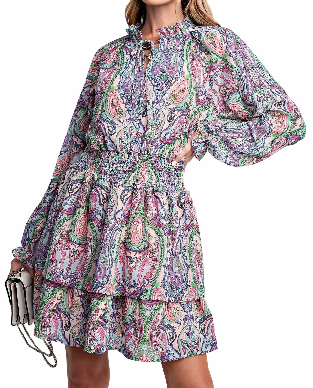 

Платье из шифона с рюшами, цвет многоцветный Easel, Multi