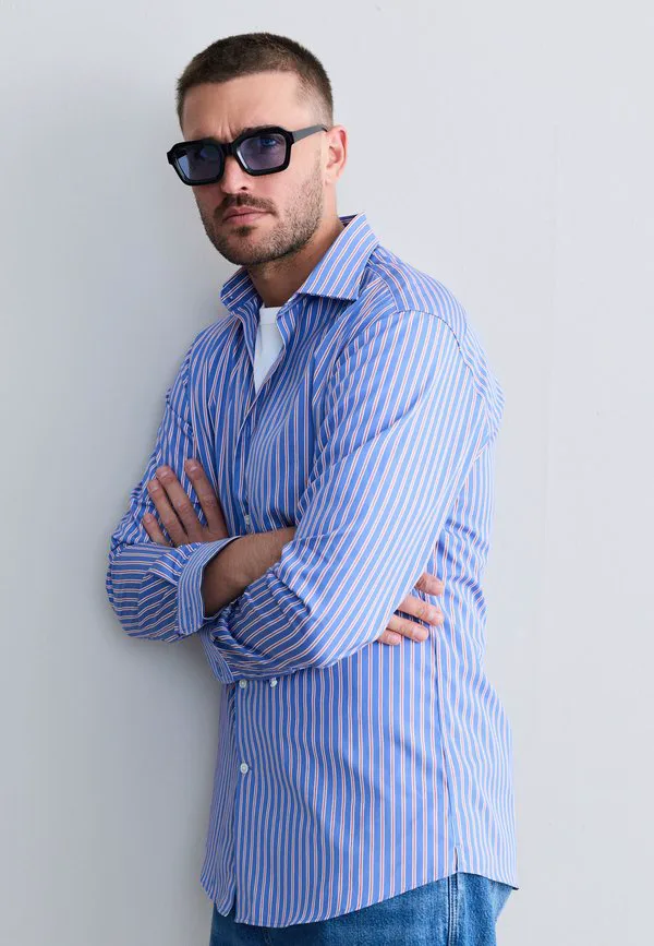 Фирменная одинарная рубашка Next, Blue Stripe