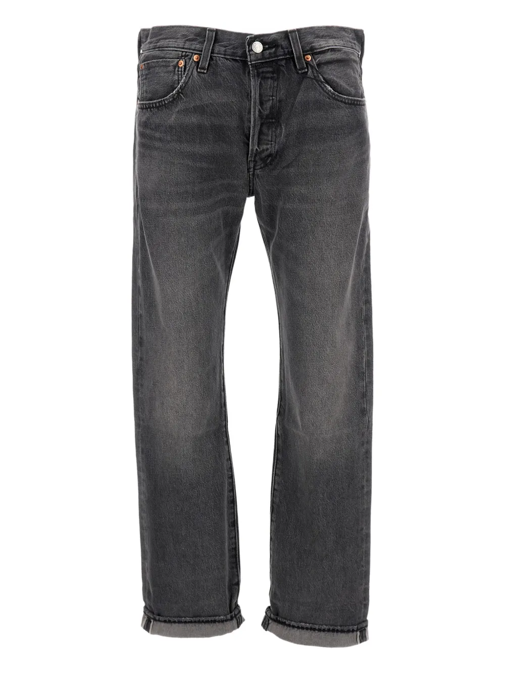 

501 Джинсы из хлопка с кромкой и карманами Levi's, серый