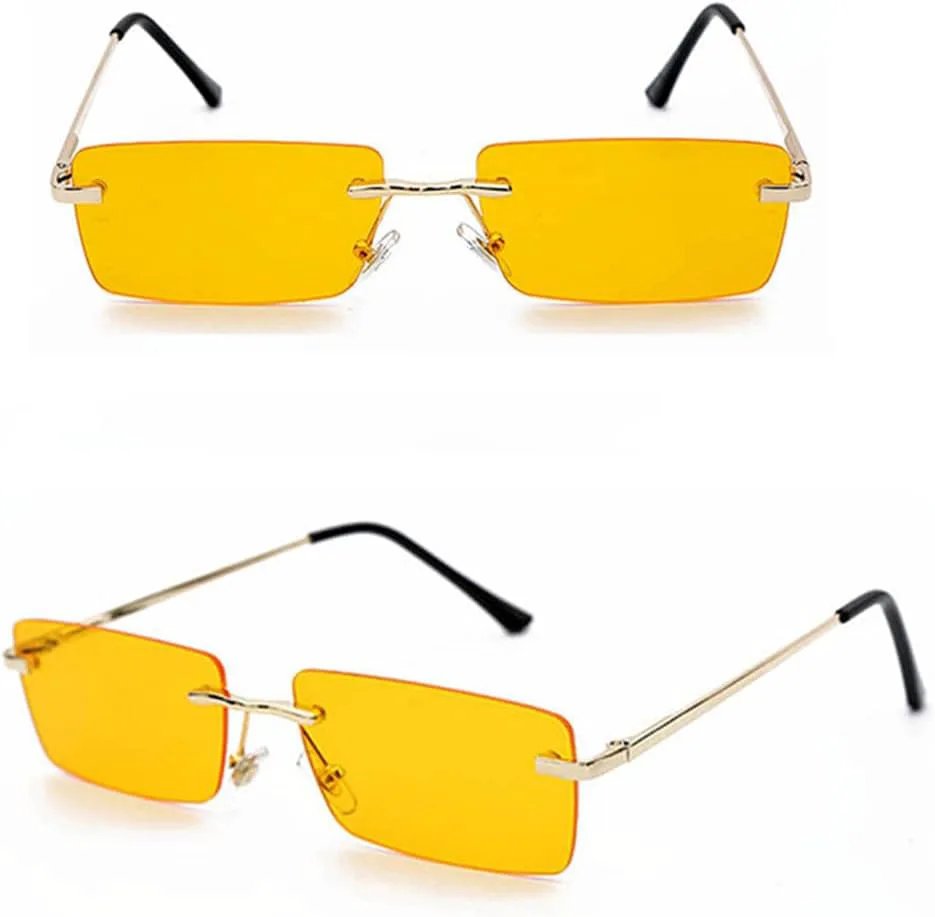 

Солнцезащитные очки UV400 с защитой от ультрафиолета — без оправы, в стиле панк с металлическим блеском, для женщин и мужчин, для бега и активного отдыха UYPTK, 05