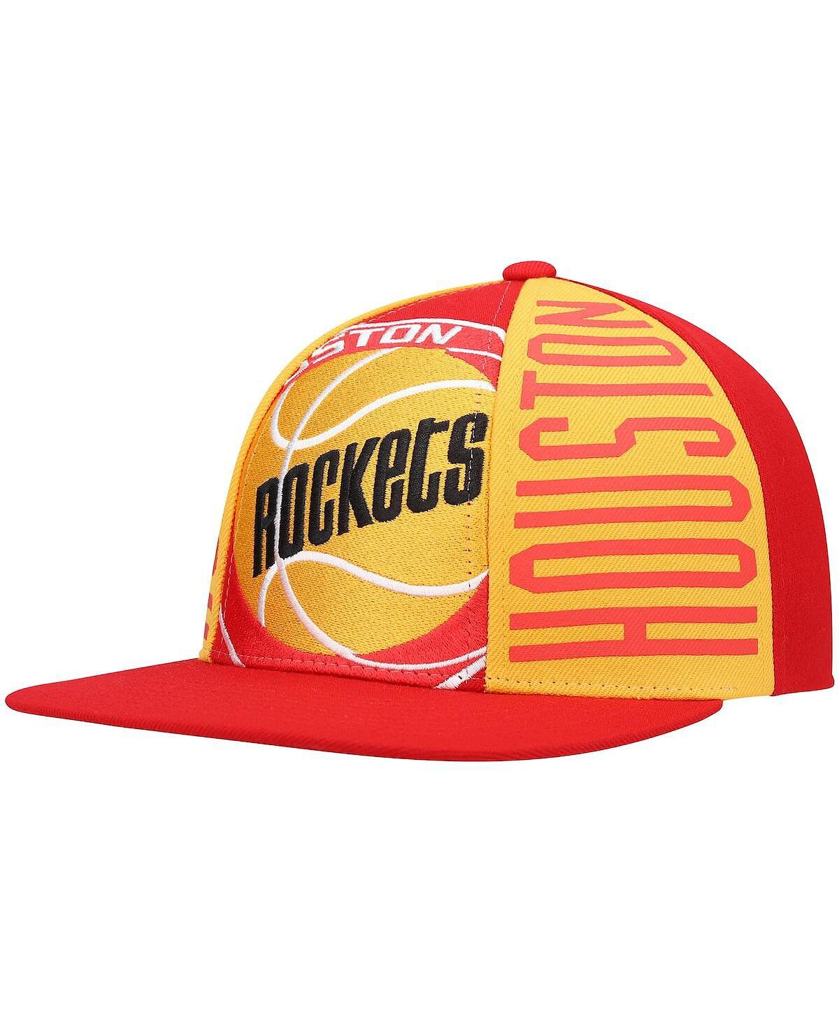 

Мужская красная кепка Snapback Houston Rockets из твердой древесины Classics Big Face Callout Mitchell & Ness