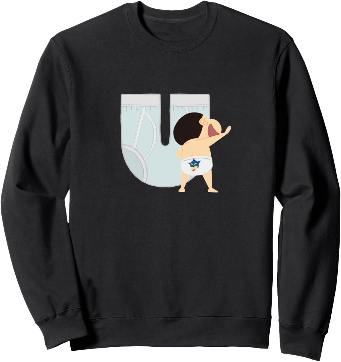 

Крейон Шин-чан: Веселье! Учись от А до Я. Толстовка с буквой U Crayon Shinchan, черный