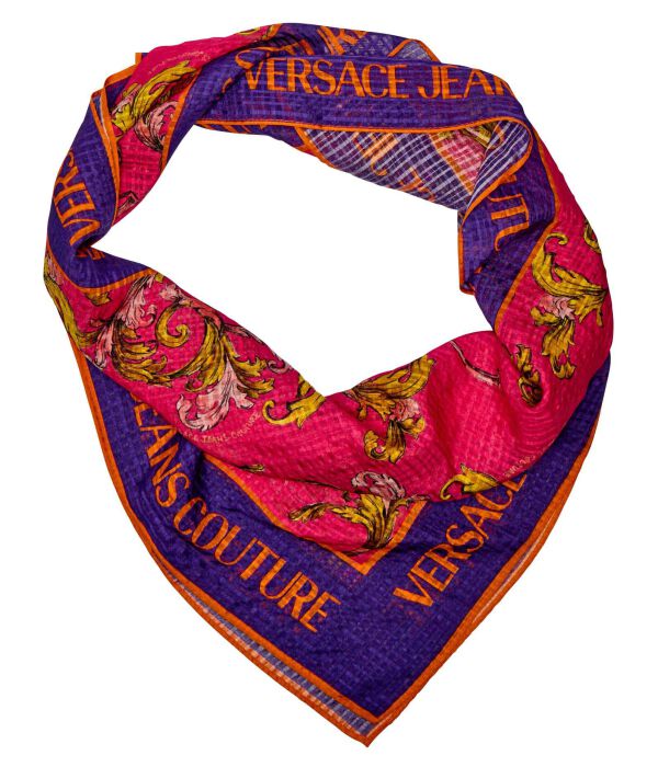 

Шелковый шарф Versace Jeans Couture, розовый