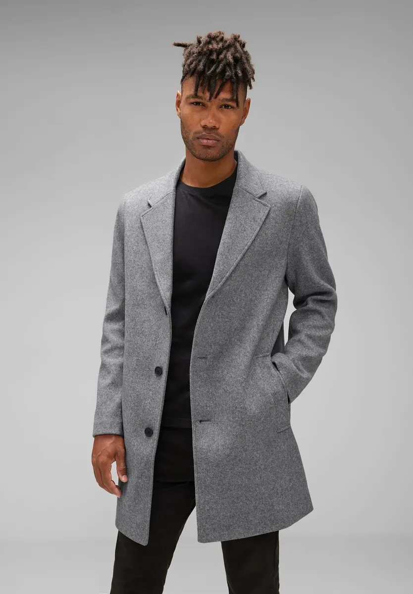 

STREET ONE МУЖСКАЯ длинная куртка без капюшона, однотонная Street One Men, серый