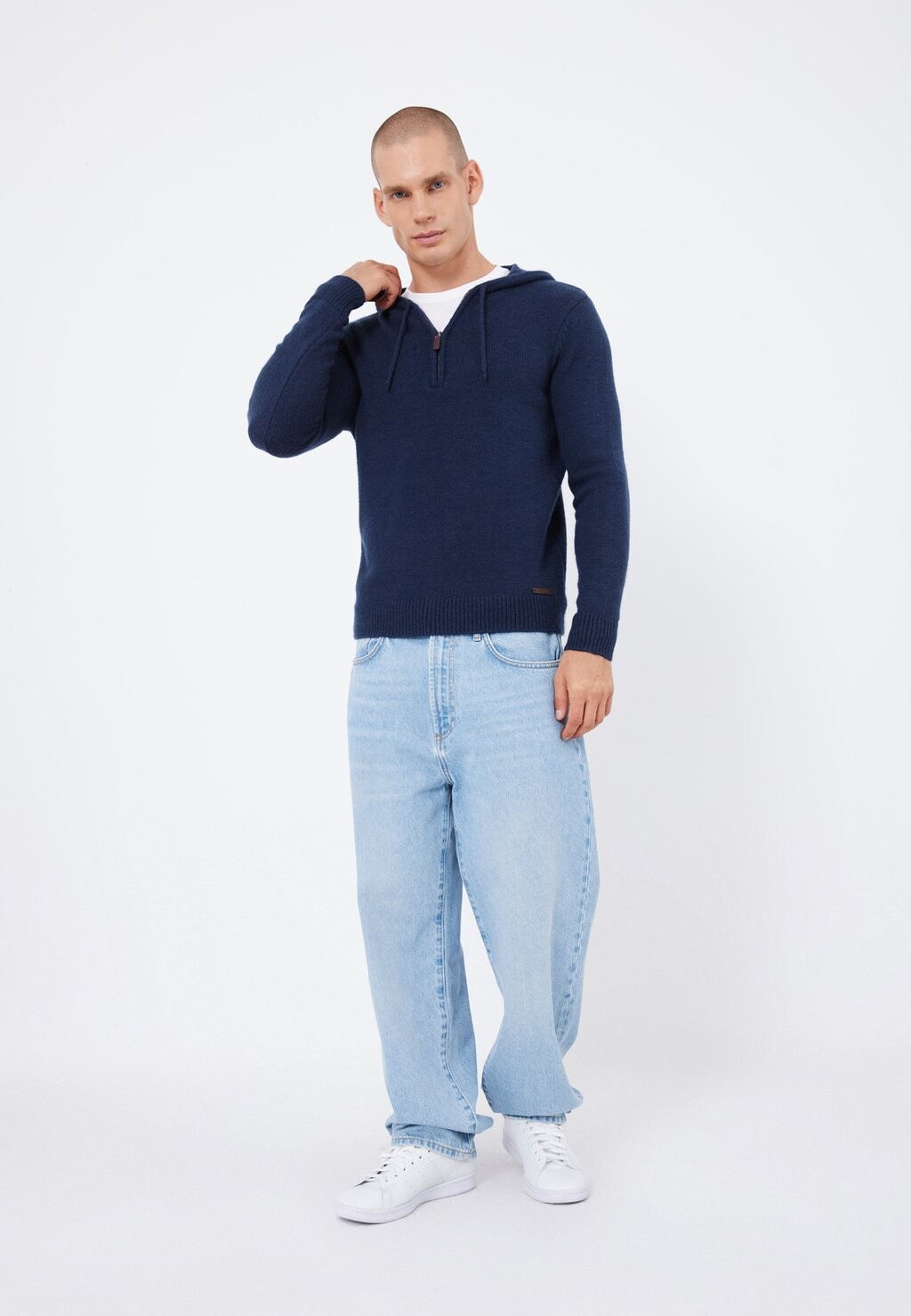 

Толстовка с капюшоном Pier One, синий