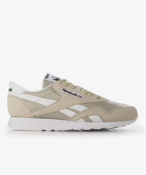 Мужские кроссовки из нейлона и кожи Reebok CLASSIC NYLON бежевые