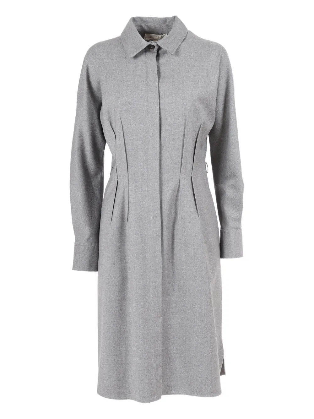 

Платье-рубашка с деталями складок Antonelli, серый