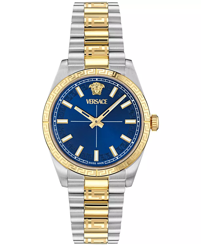 

Женские часы Swiss Millenyium с двухцветным браслетом из нержавеющей стали, 32 мм Versace