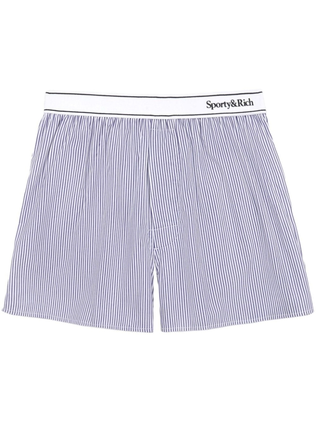 

Sporty & Rich striped mid-rise shorts, синий