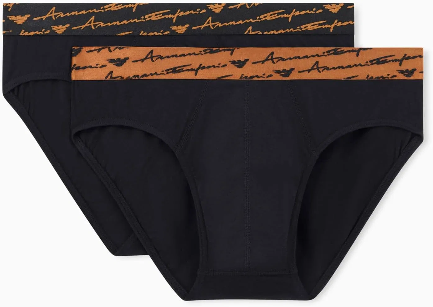 Брифы Holiday Script 2 Pack Emporio Armani, черный