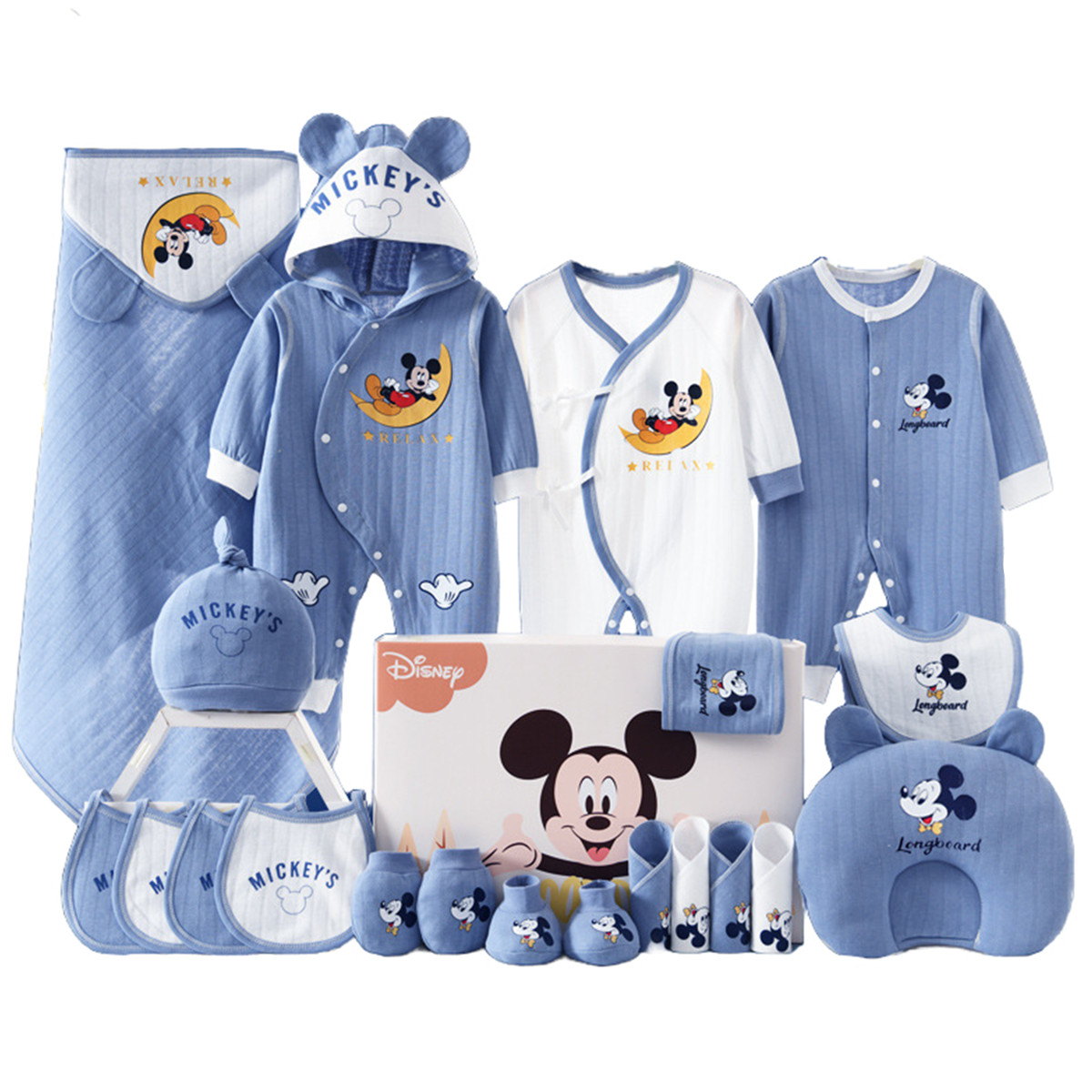 

Подарочная коробка для малышей и детей ясельного возраста Disney, All-Season 22-Piece Set Box [Blue]