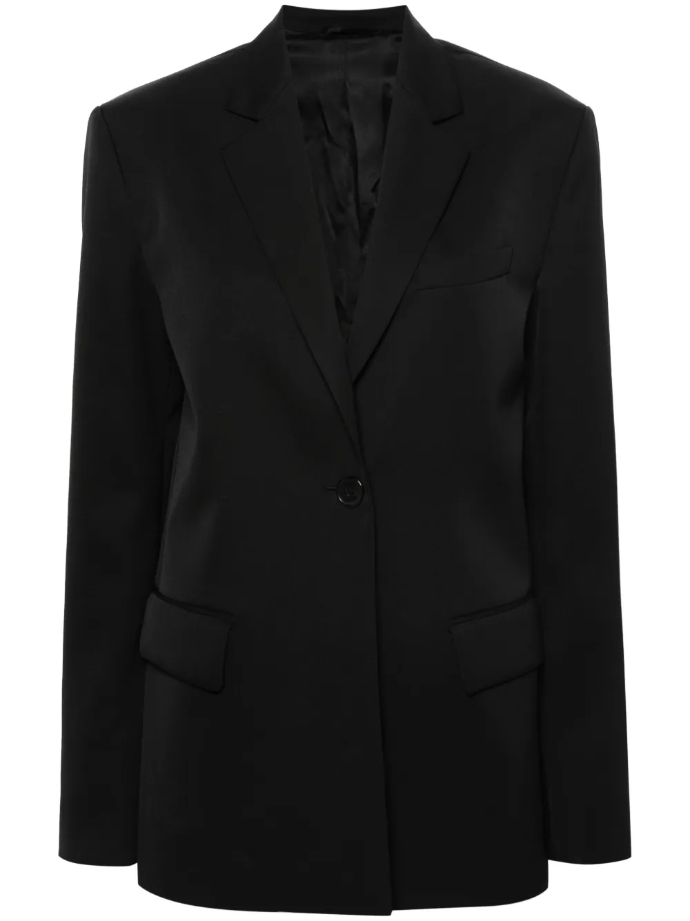 

Шерстяной однобортный пиджак MODES GARMENTS, черный