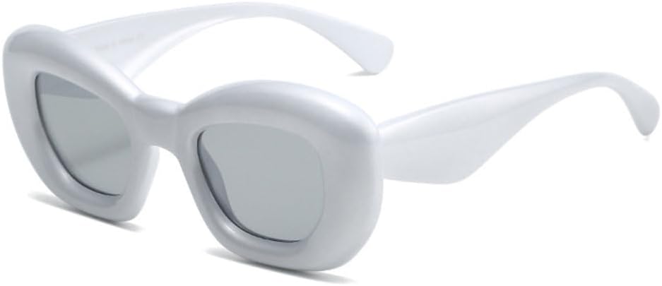 

Солнцезащитные очки в стиле «конфетный цвет» для женщин, модные многоугольные солнцезащитные очки в стиле ретро для мужчин, панк-солнцезащитные очки MTZJH, Silver Gray