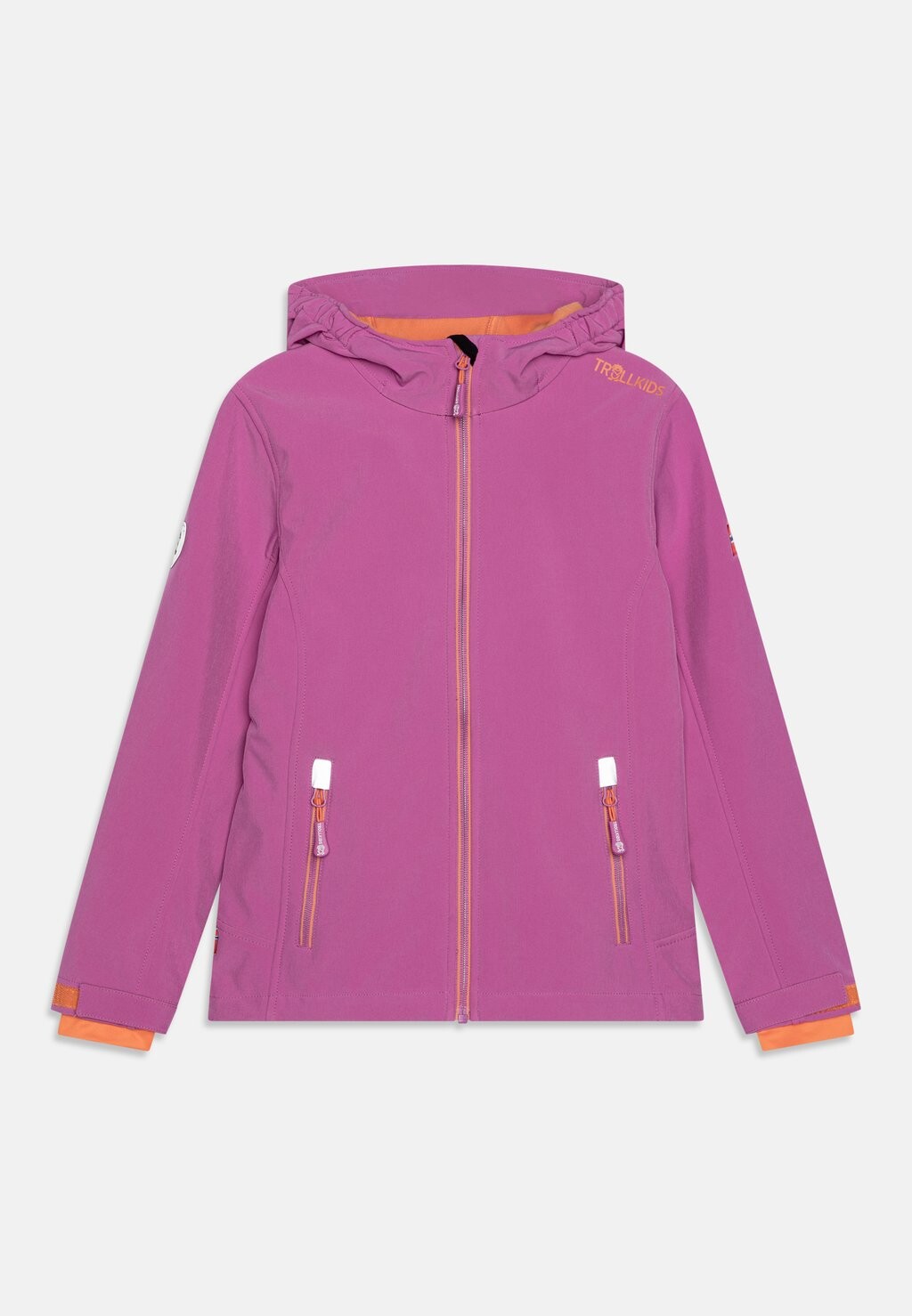 

Куртка Softshell GIRLS TROLLFJORD TrollKids, цвет mallow pink/papaya