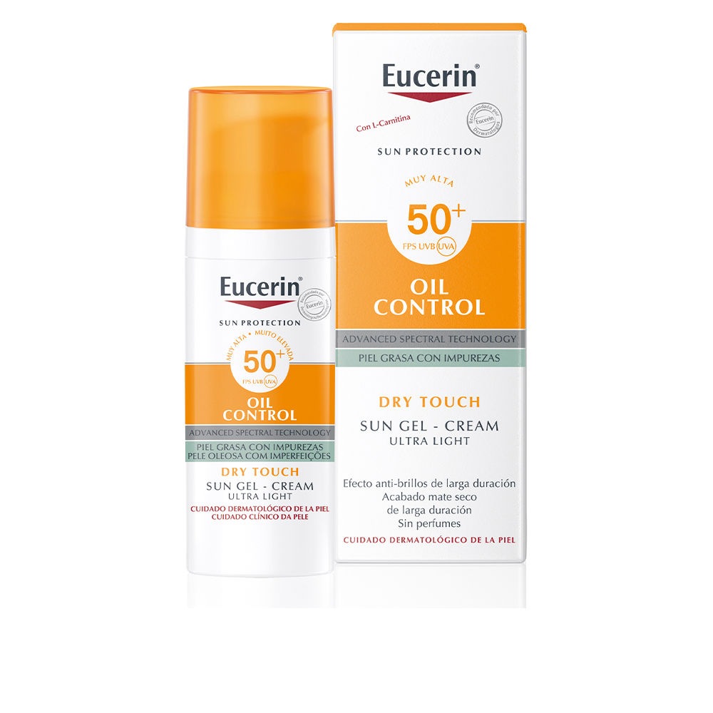 

Солнцезащитный крем sun face oil control dry touch gel-creme lsf50+ Eucerin, объем 50 мл