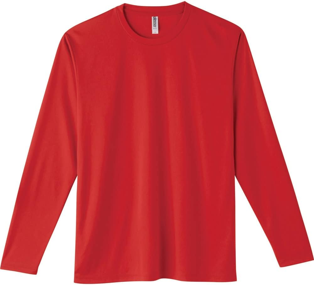 

Футболка с длинным рукавом Glimmer 00352-AIL из трикотажа Interlock Dry плотностью 3,5 унции, красный