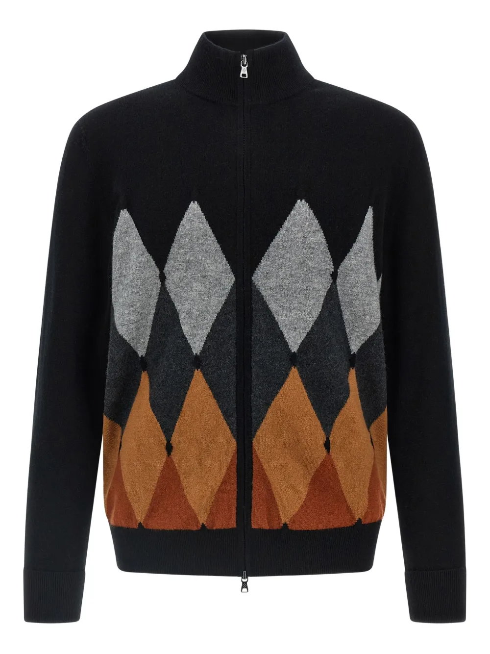 

Кардиган на молнии с узором "аргайл" Ballantyne, черный