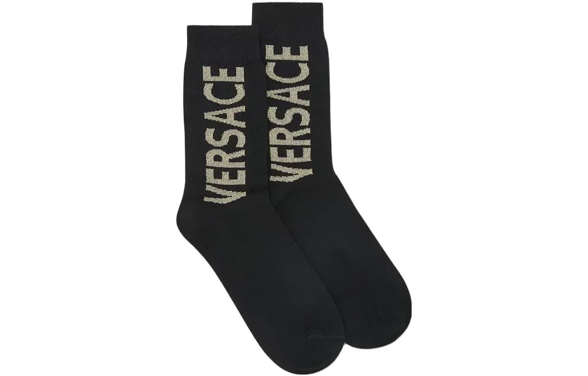 Гольфы VERSACE Black/Gold, черный — фото 3