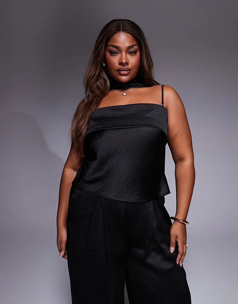 

Топ-бандо TFNC Plus с шарфом на шее, черный цвет