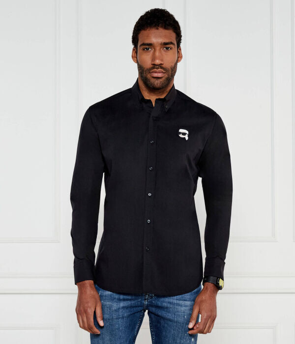 

Рубашка Karl Lagerfeld Regular Fit на пуговицах, черный