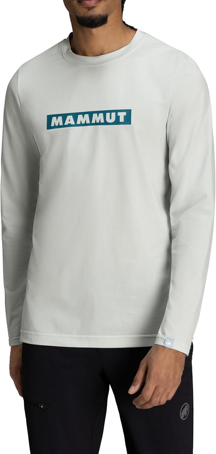 

Футболка с длинными рукавами и принтом логотипа Mammut 1016-01030 silver Sage PRT2 QD, мужские AF, серебряный шалфей