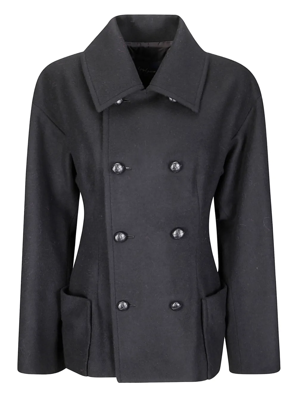 

Двубортное пальто Yohji Yamamoto, черный