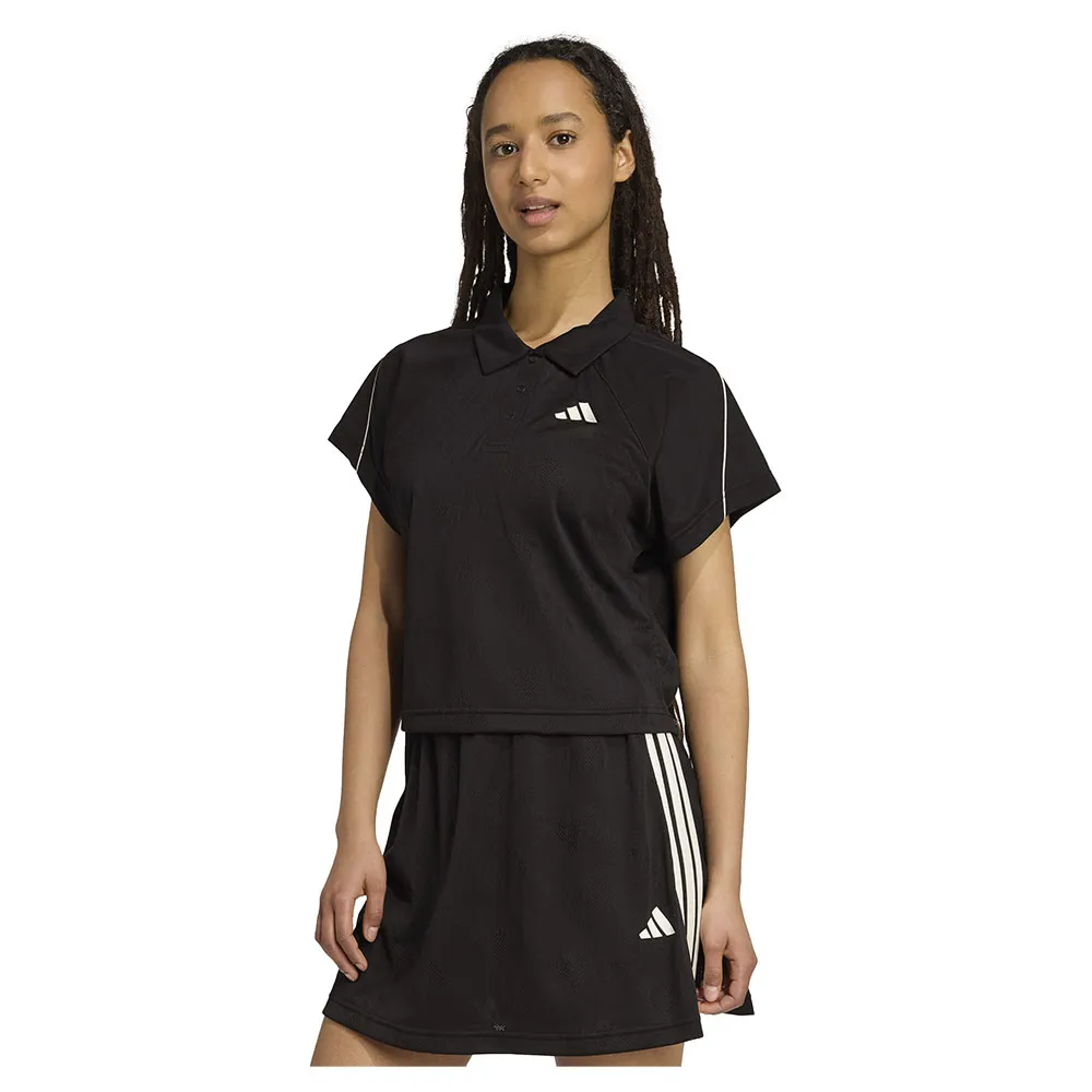 

Футболка с коротким рукавом adidas Stadium 3 Stripes Tennis Inspired Jacquard Polo, черный