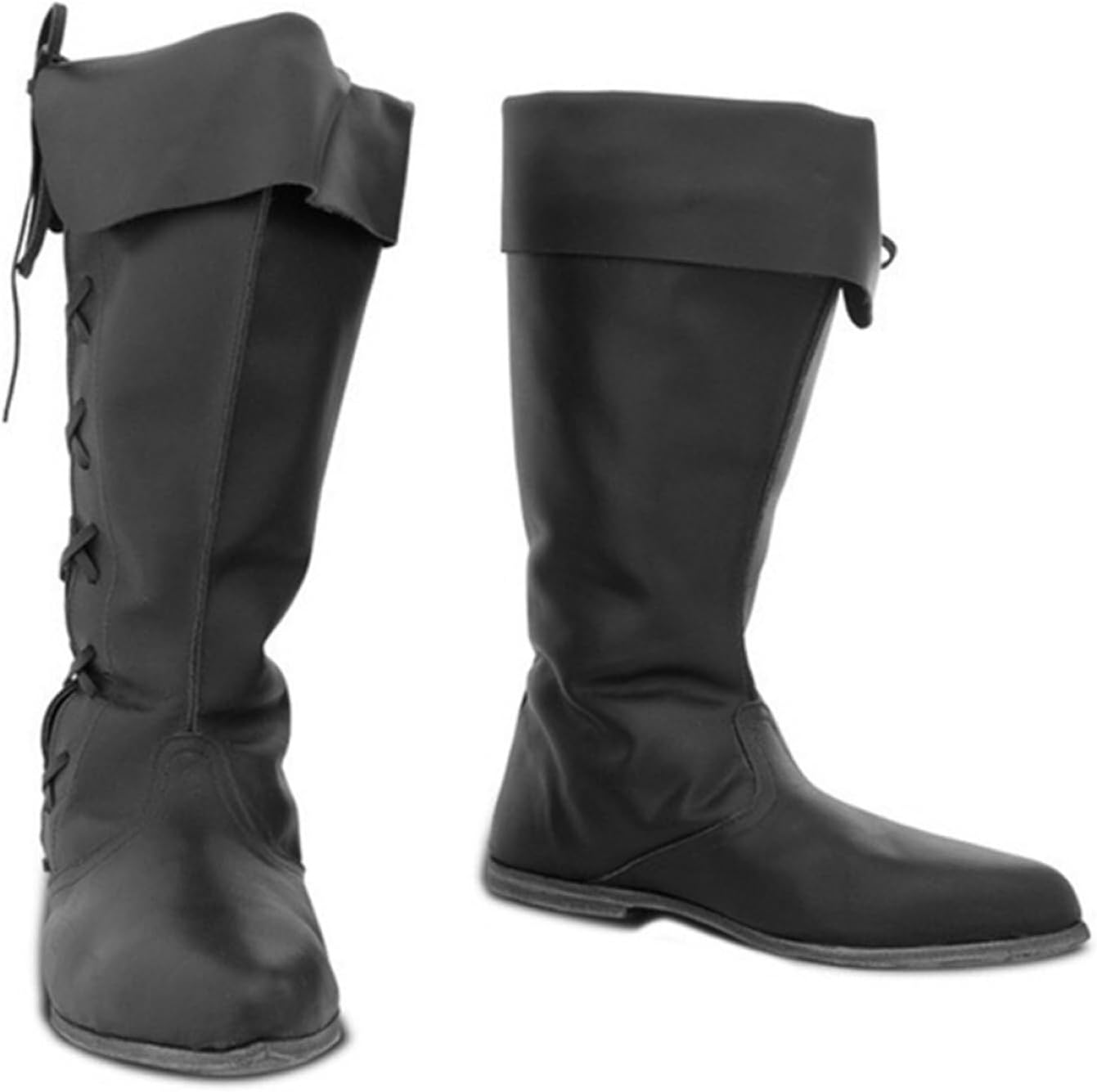 

Средневековые пиратские сапоги, ренессансные сапоги, косплей сапоги западного рыцаря, плоские джазовые сапоги, мужские и женские сапоги до середины икры готического стиля (US 8, коричневые), 1802401 Enttgo