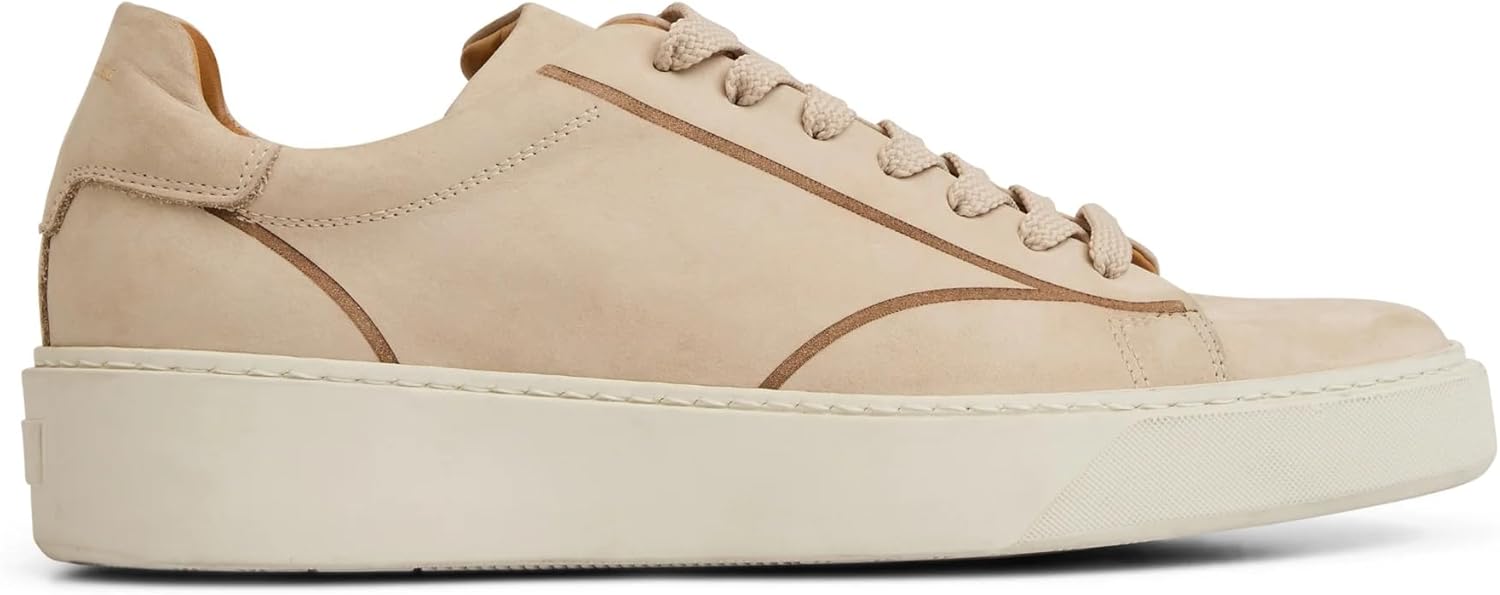 Мужские итальянские кроссовки Bruno Magli Matteo с застежкой на шнуровке, Taupe Nubuck — фото 2