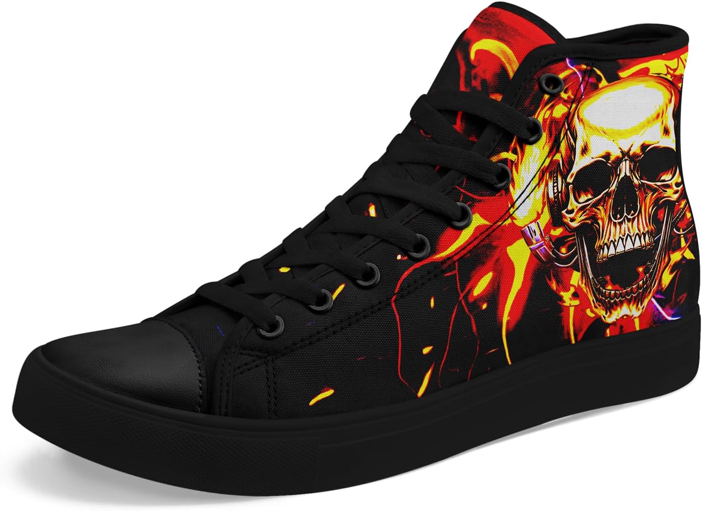 

Мужские высокие кеды с черепом от coolcustomize, классические модные высокие кеды, повседневные кроссовки на шнуровке, Color20