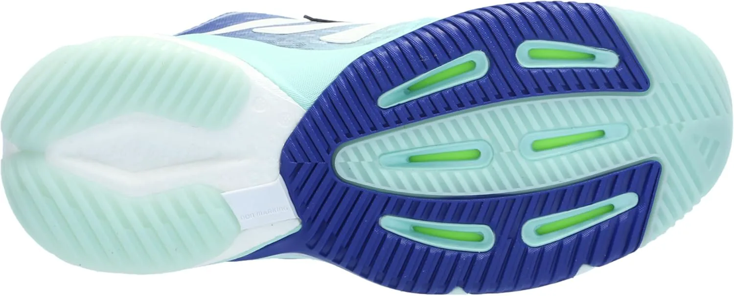 Мужские кроссовки Adidas Crazyflight 5 Mid Top для зала, металлик/синий — фото 2