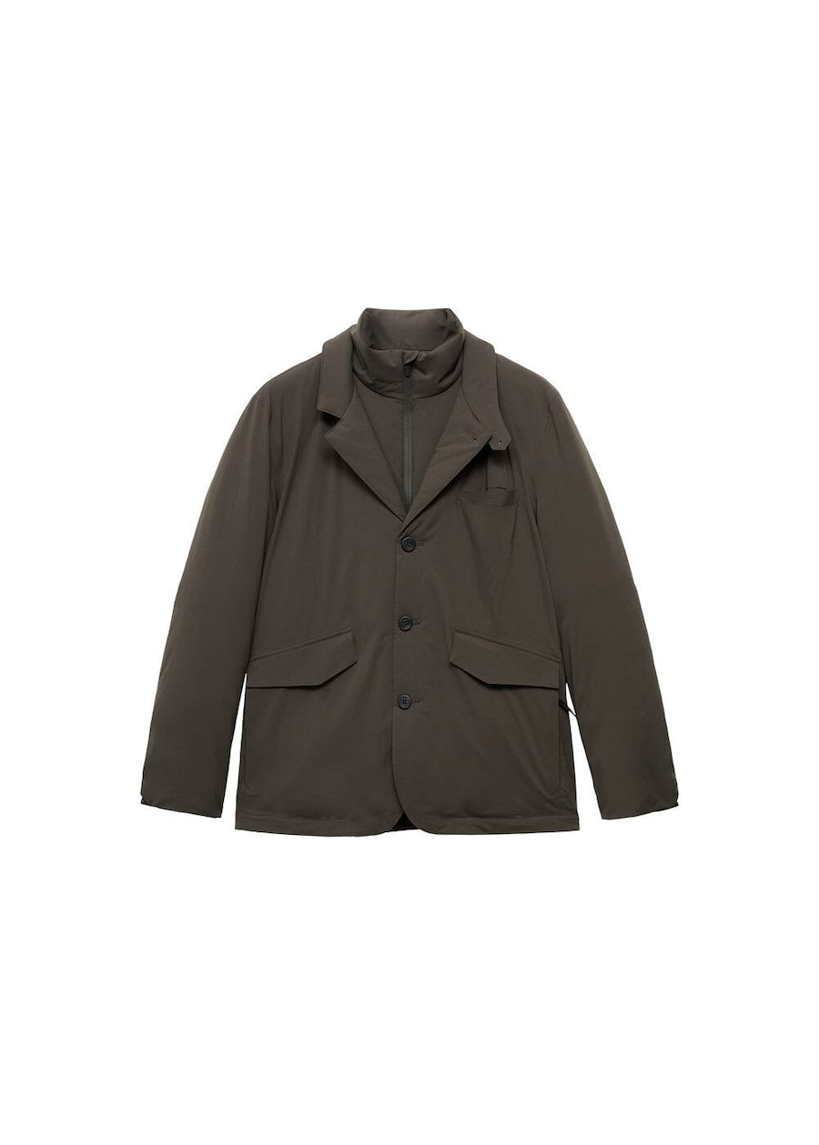 

Куртка межсезонная MANGO MAN Milton, темно-коричневый