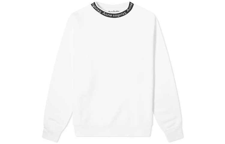 

Логотип Ребристый Свитшот Acne Studios, Белый