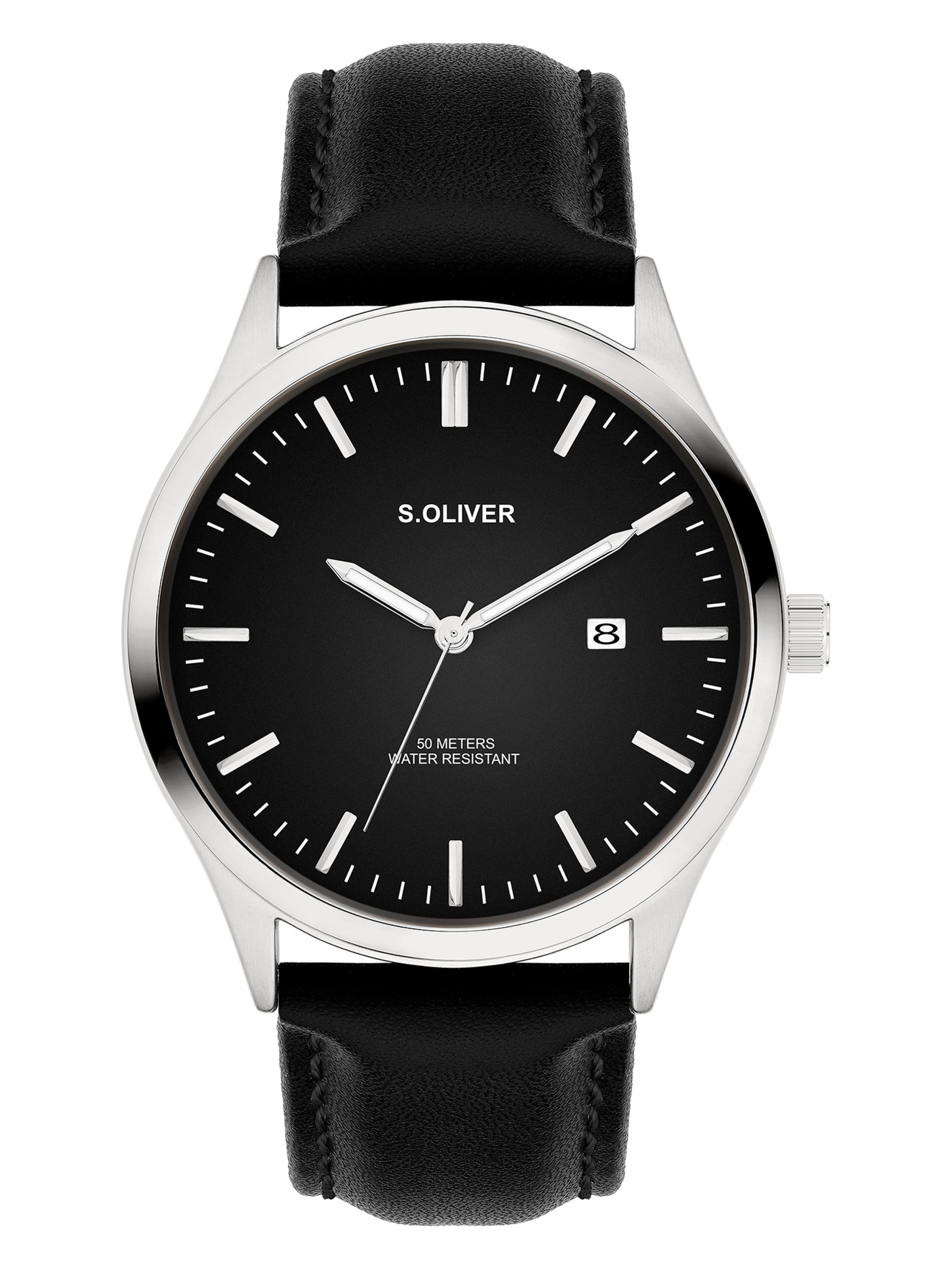 

s.Oliver Аналоговые часы в черном цвете