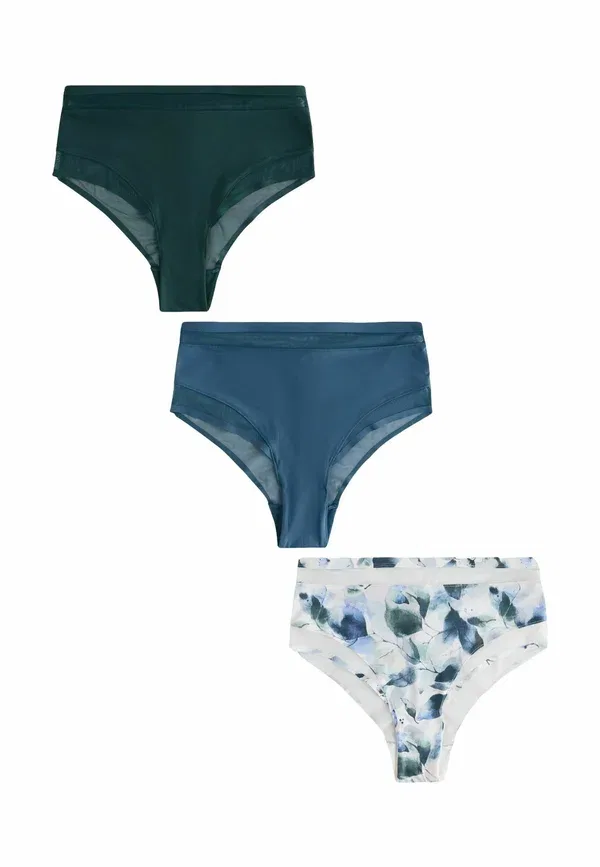 Трусы 3 шт, Next, green navy navy print, зеленый с морским принтом