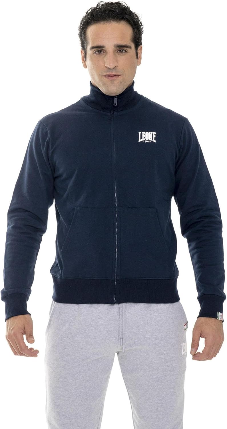 

Мужская толстовка на молнии Leone 1947 Apparel Basic Small Logo, темно-синий
