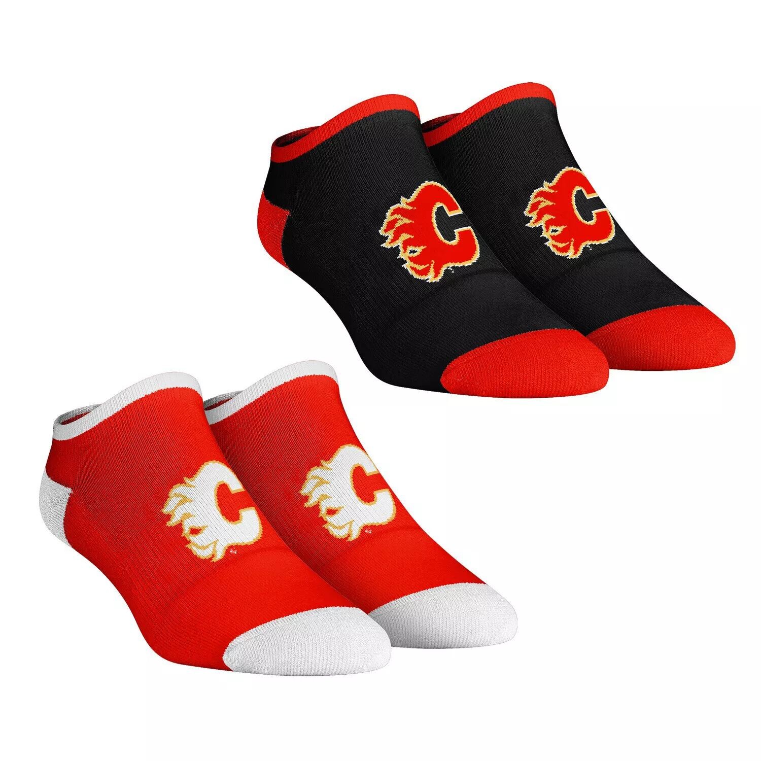 

Женские носки Rock Em Calgary Flames Core Team, комплект из 2 коротких носков до щиколотки