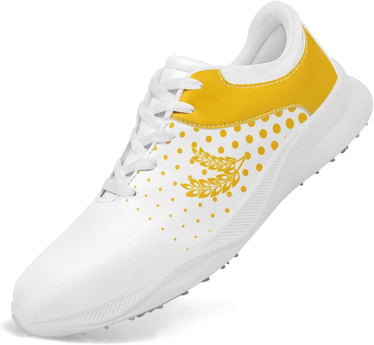 

Градиентные гольф-кроссовки без шипов для мужчин и женщин, водонепроницаемые, дышащие, для ходьбы и спорта, для гольф-курса и повседневной носки Awsole, белый