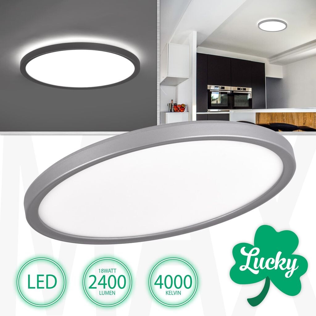 

Светодиодный потолочный светильник LUCKY 18W, нейтральный белый, круглый Maxkomfort GmbH, серый